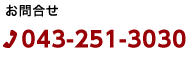 お問合せ:043-251-3030